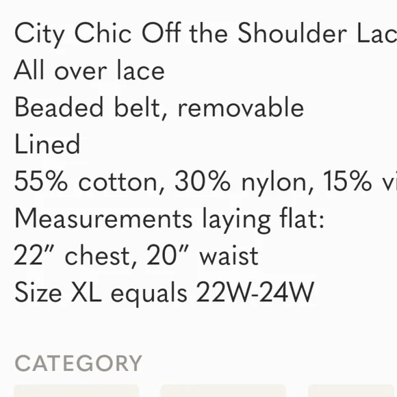 City Chic Off the Shoulder Lace Dreams Dress Black - Picture 7 of 7